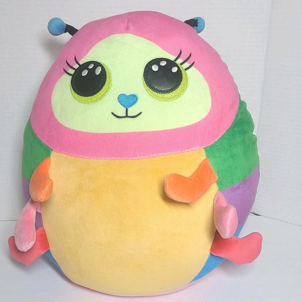 TY Squish A Boo Nessa Caterpillar Rainbow Plush 12" Stuffed Animal 2022
